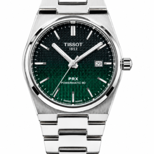 Tissot PRX Style Semi-Automatic Stainless Steel Watch – Green Textured Dial | Premium Men's Wrist Watch