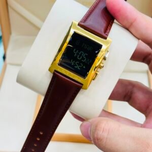 Alfajr Original Leather Strap Digital Watch