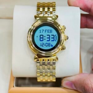 Alfajr Single Time Digital Watch – Premium Metal Bracelet