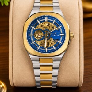 CILLEX Automatic Skeleton Watch – Luxury Gold Edition