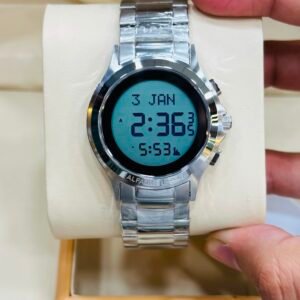 Alfajr Single Time Digital Watch – Premium Metal Bracelet