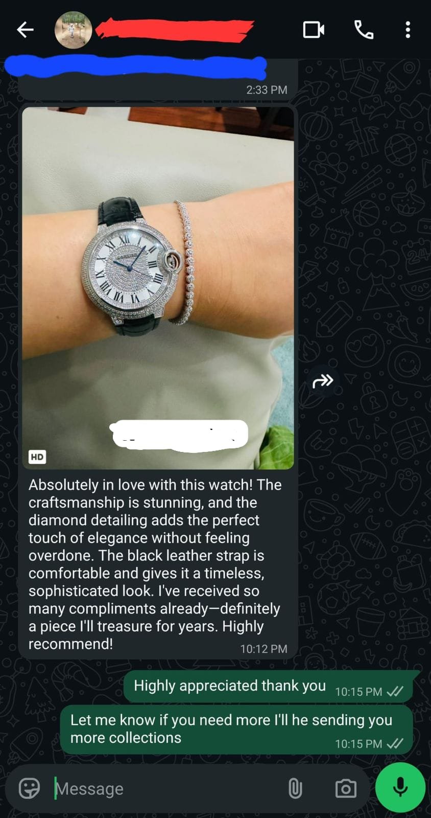 Customer review screenshot