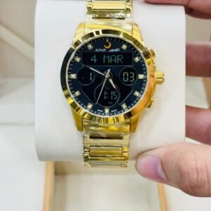 Al-Fajr Digital & Analog Watch – Double Time, Stainless Steel Premium Design