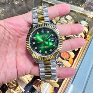 Rolex Luxury Watch – Premium Stainless Steel with Multiple Dial Colors Available Dial Colors: Blue, Pearl, Green, White & Black